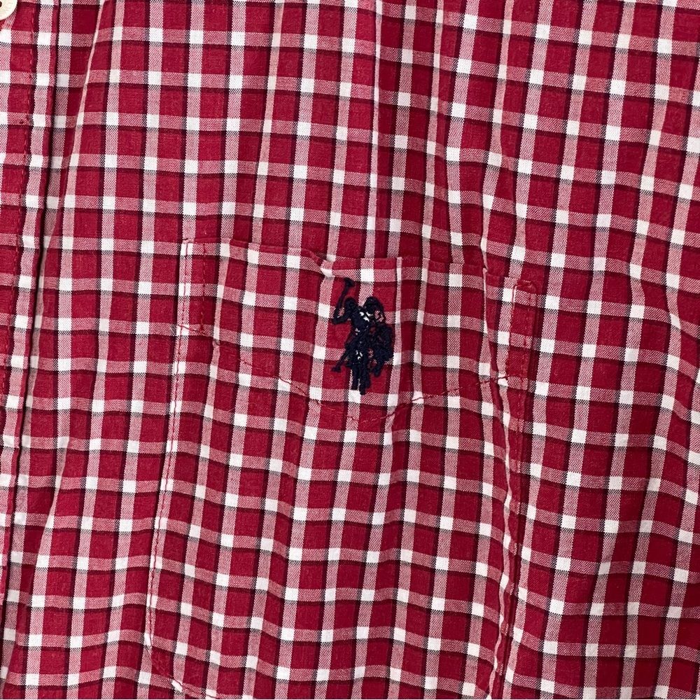 U.S. Polo Assn. Long Sleeve Plaid Button-Down Shirt XL 100% Cotton EUC - Picture 4 of 8
